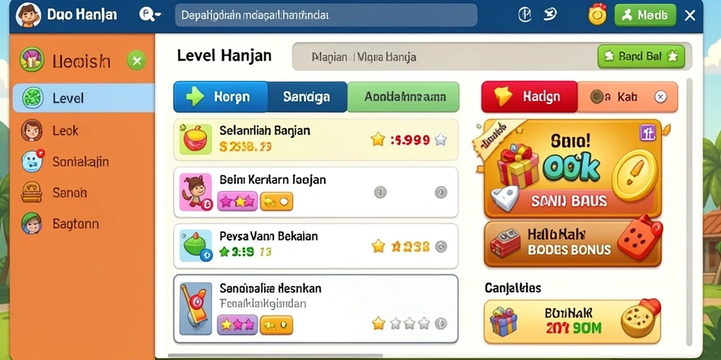 Tampilan menu utama yang menarik dan intuitif.